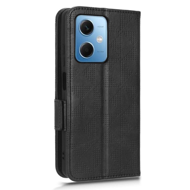 Capa Folio Para Xiaomi Redmi Note 12 5G Triângulos Com Cordão