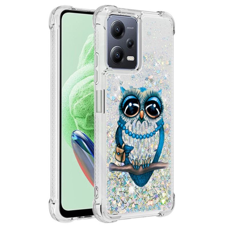 Capa Para Xiaomi Redmi Note 12 5G Lantejoulas Miss Coruja