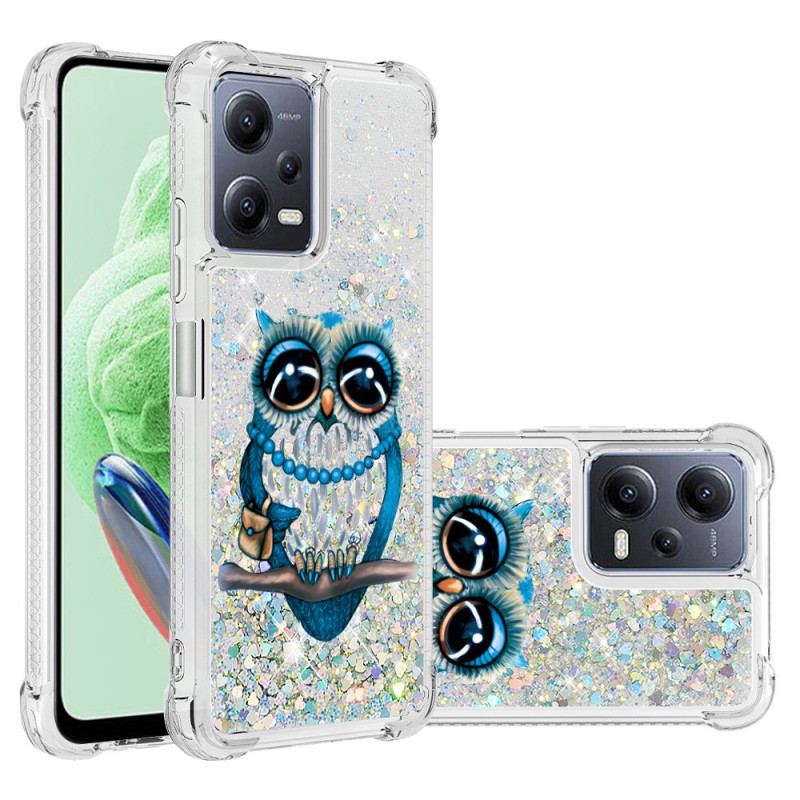 Capa Para Xiaomi Redmi Note 12 5G Lantejoulas Miss Coruja