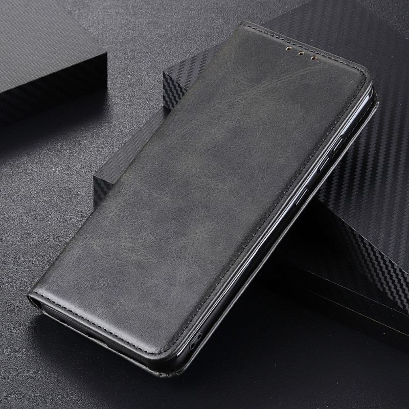 Capa De Celular Para Moto G73 5G Flip Couro Rachado Elegância