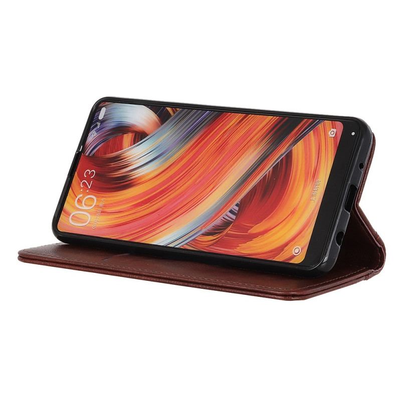 Capa De Celular Para Moto G73 5G Flip Elegante Couro Rachado