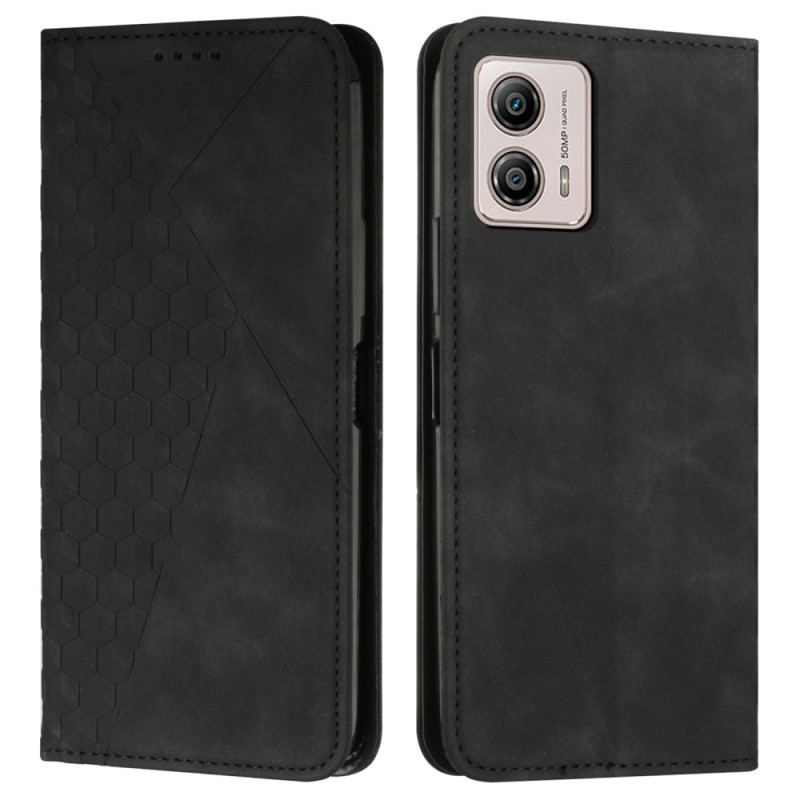 Capa De Celular Para Moto G73 5G Flip Estilo De Couro Com 3 Porta-cartões