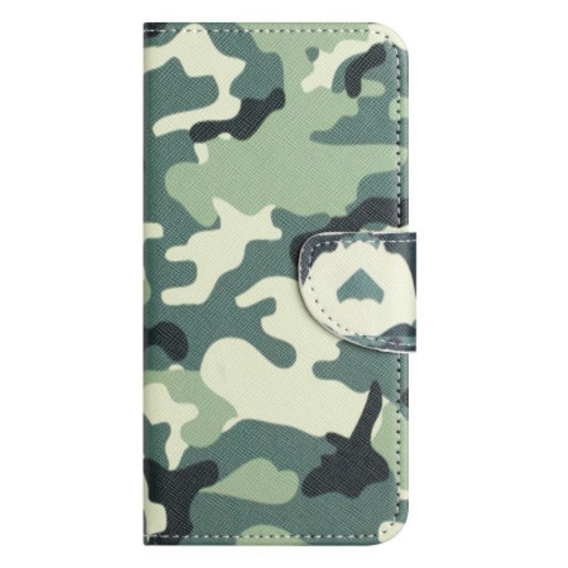 Capa De Couro Para Moto G73 5G Camuflar