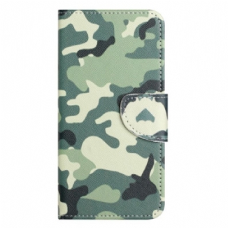 Capa De Couro Para Moto G73 5G Camuflar