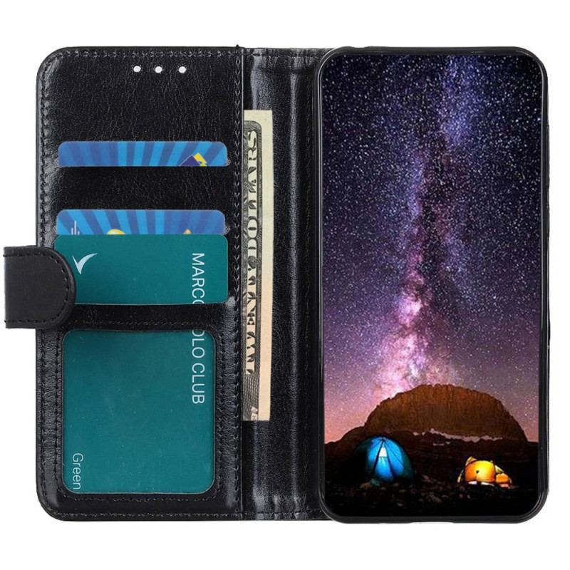 Capa De Couro Para Moto G73 5G Frozen Finesse