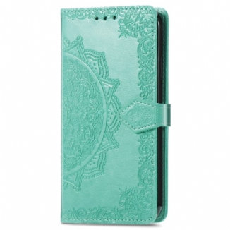 Capa De Couro Para Moto G73 5G Mandala