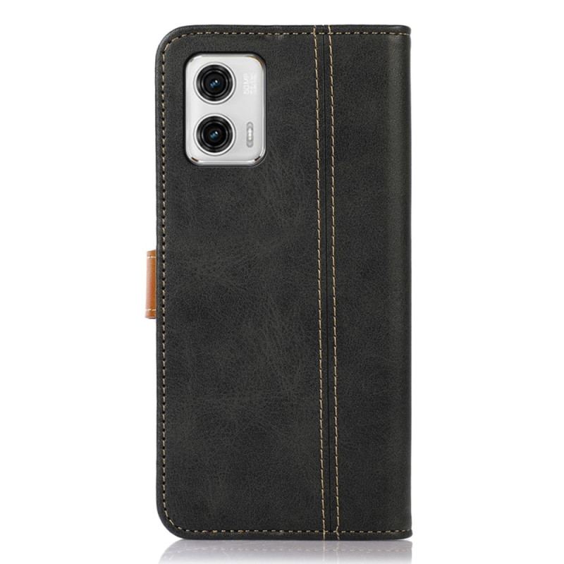 Capa De Couro Para Moto G73 5G Membrana