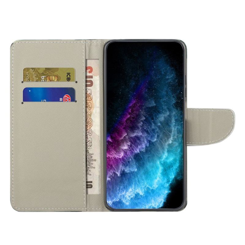 Capa De Couro Para Moto G73 5G Torre Eiffel