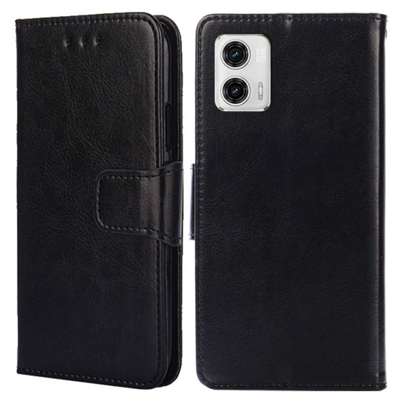 Capa De Couro Para Moto G73 5G Vintage