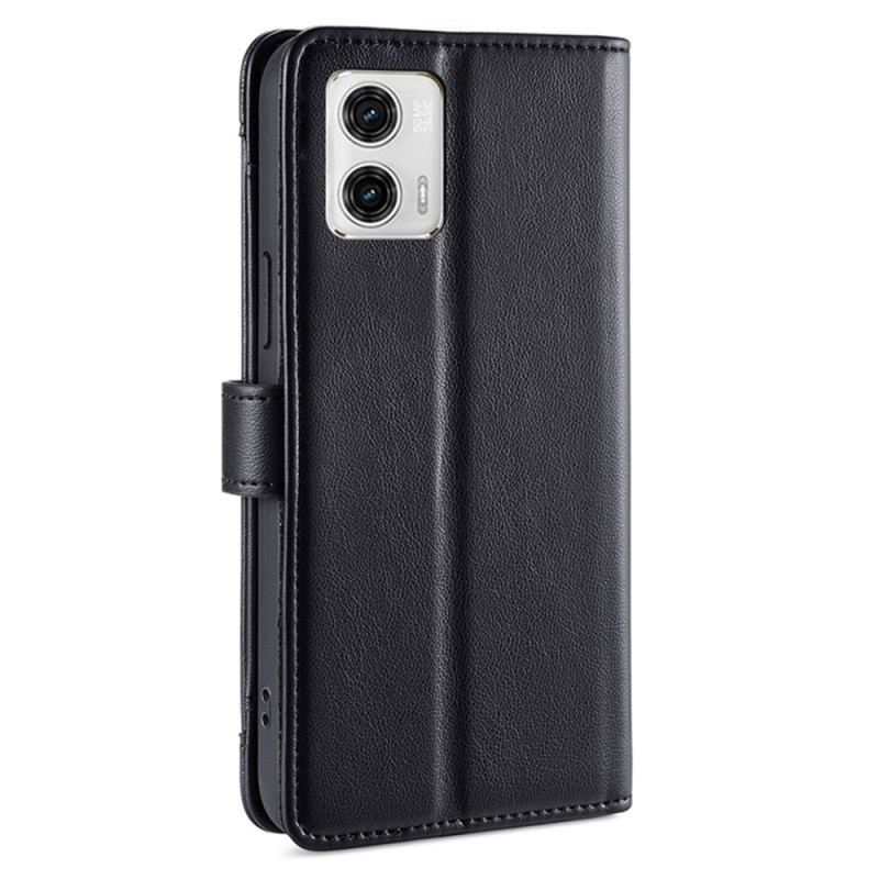 Capa Flip Para Moto G73 5G Bolsa Com Alça E Cordão