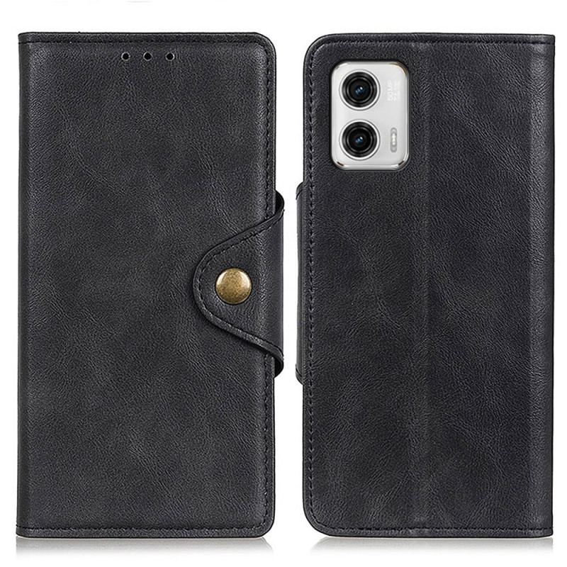 Capa Flip Para Moto G73 5G Botão Magnético