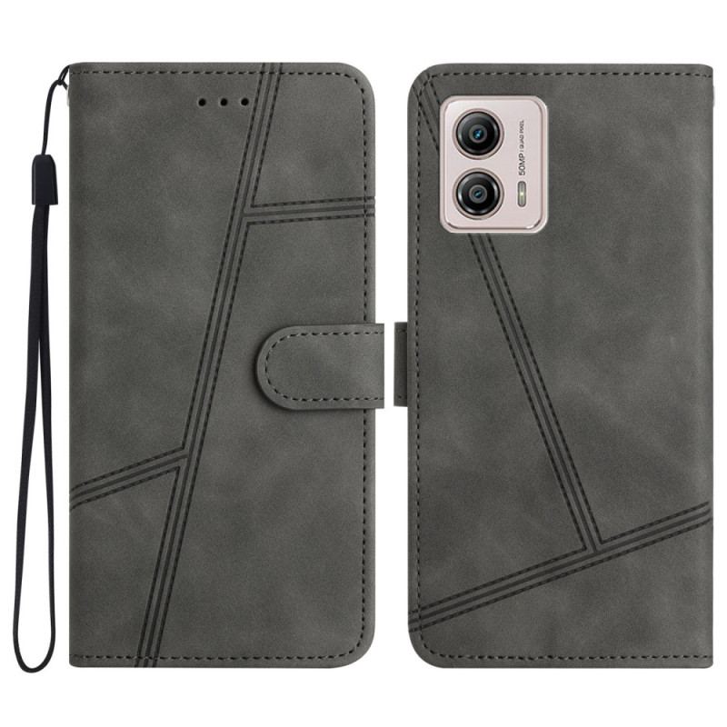 Capa Flip Para Moto G73 5G De Cordão Cordões