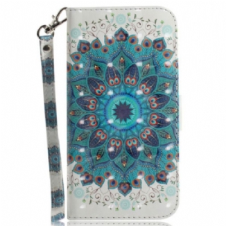 Capa Flip Para Moto G73 5G De Cordão Mandala Strappy