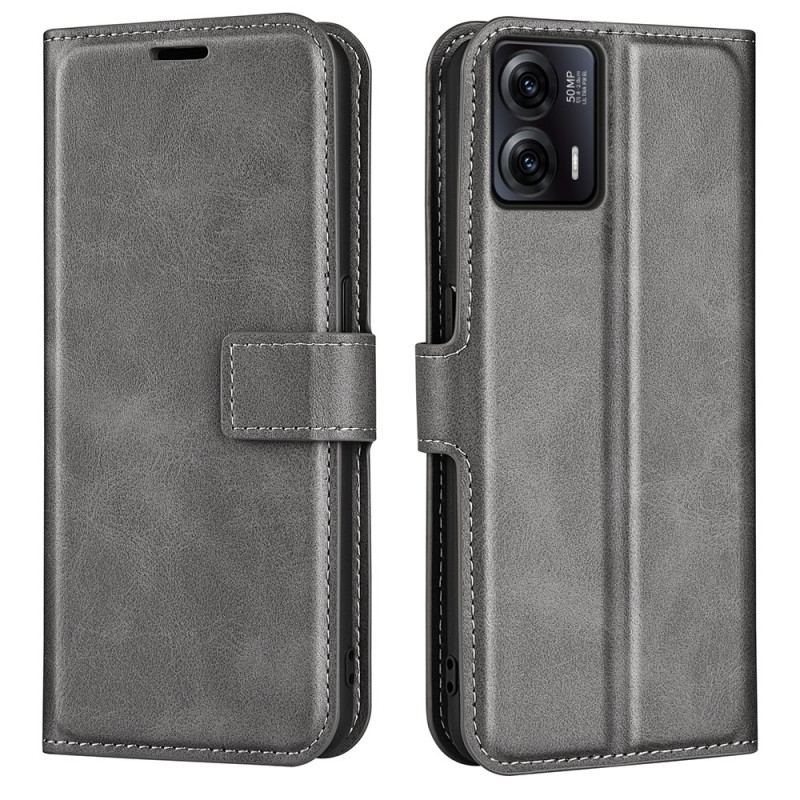 Capa Flip Para Moto G73 5G Efeito Couro