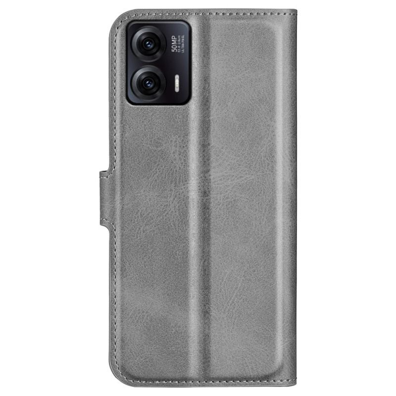 Capa Flip Para Moto G73 5G Efeito Couro