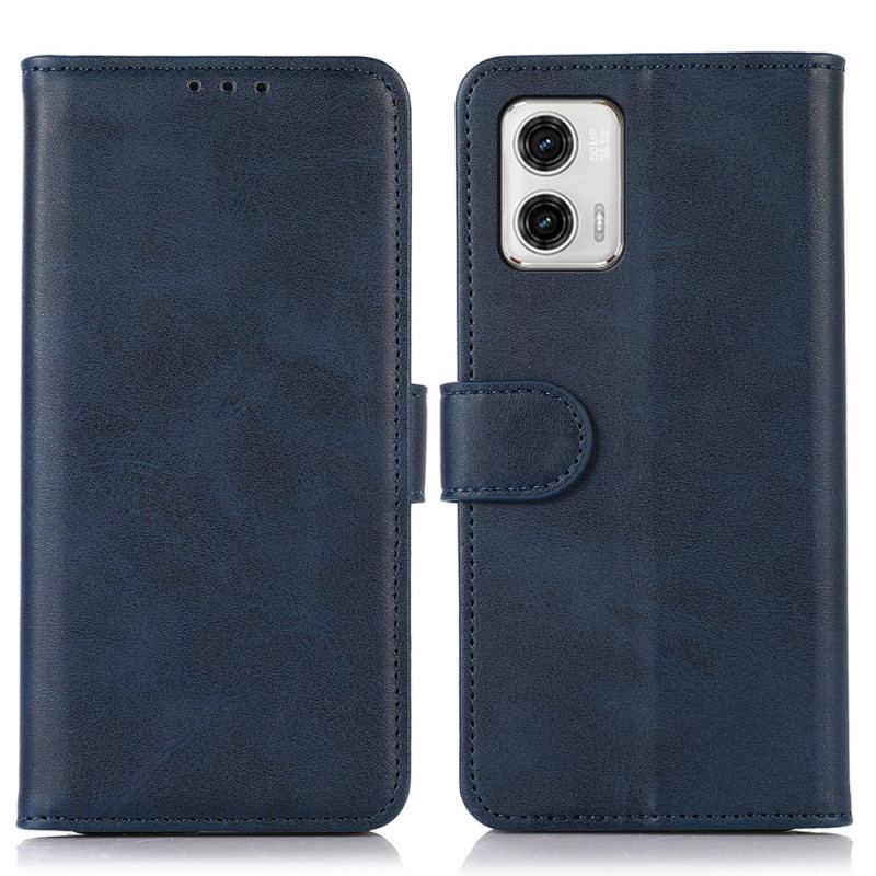 Capa Flip Para Moto G73 5G Estilo Clássico De Couro