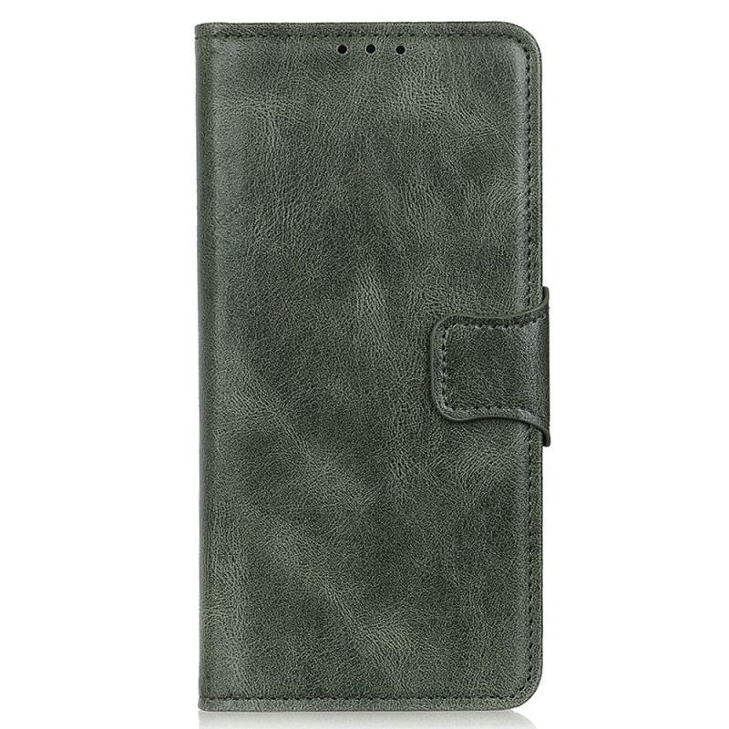 Capa Flip Para Moto G73 5G Fecho De Couro Estilo Reversível