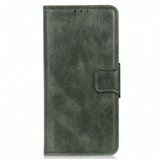 Capa Flip Para Moto G73 5G Fecho De Couro Estilo Reversível