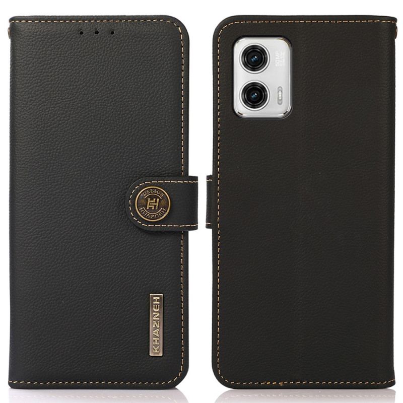 Capa Flip Para Moto G73 5G Khazneh Cinta Rfid