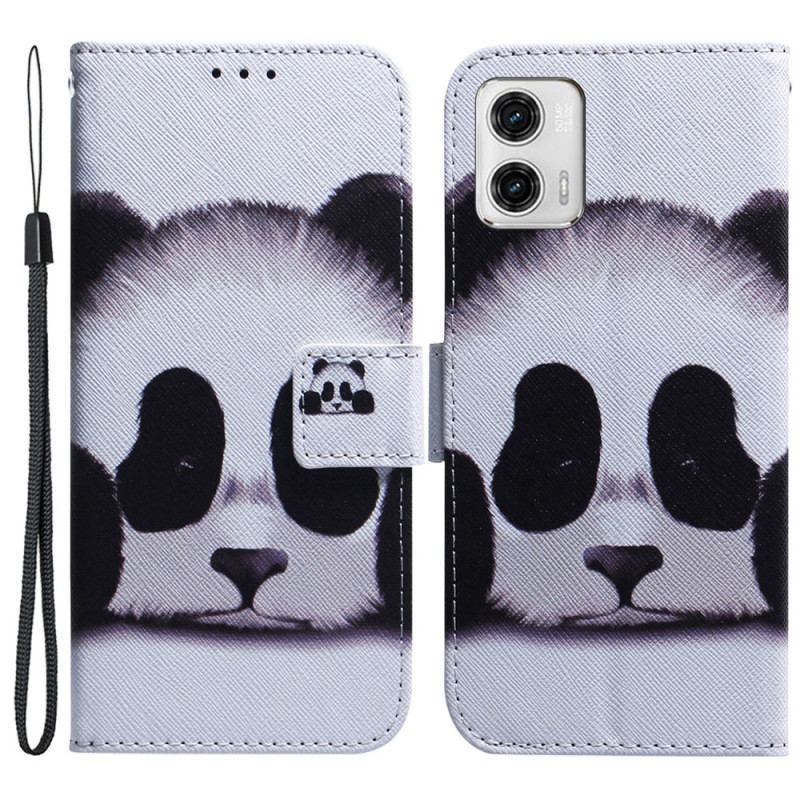 Capa Folio Para Moto G73 5G De Cordão Strappy Panda