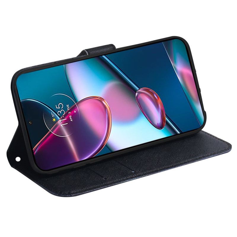 Capa Folio Para Moto G73 5G De Cordão Strappy Panda