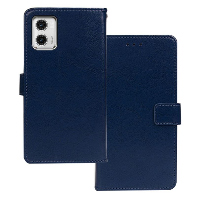 Capa Folio Para Moto G73 5G Imitação De Couro Idewei