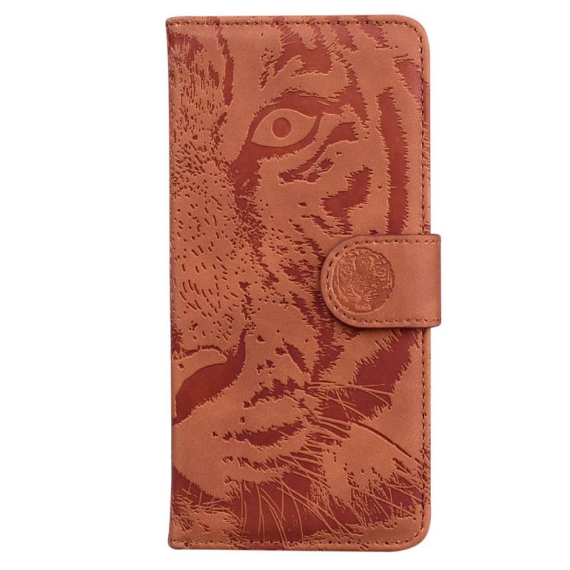 Capa Folio Para Moto G73 5G Pegada De Tigre