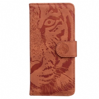 Capa Folio Para Moto G73 5G Pegada De Tigre