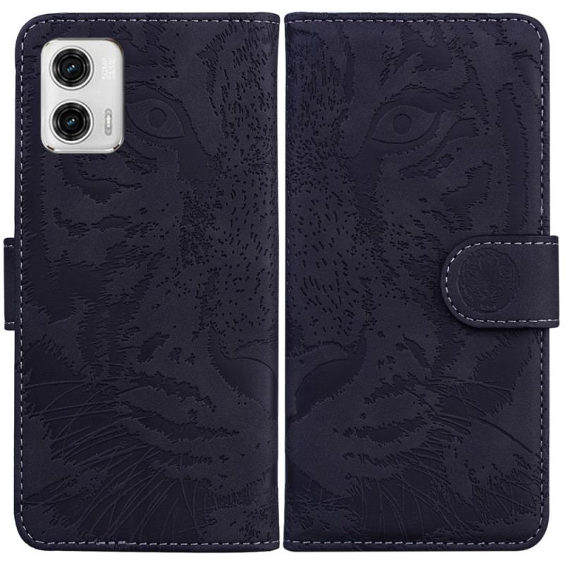 Capa Folio Para Moto G73 5G Pegada De Tigre