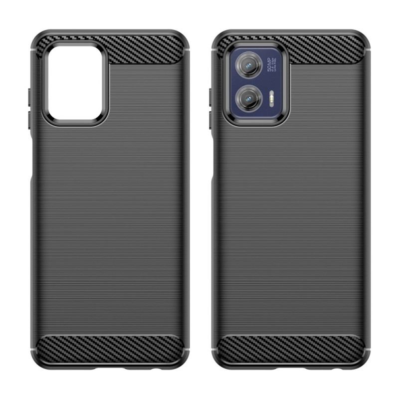 Capa Para Moto G73 5G Fibra De Carbono Escovada