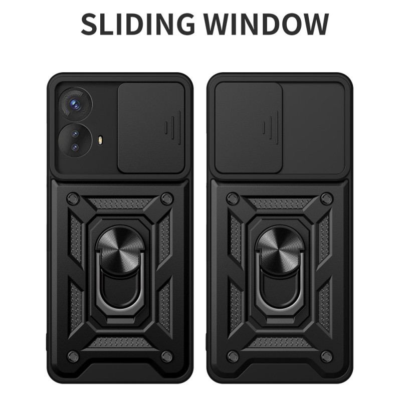 Capa Para Moto G73 5G Suporte De Anel E Protetor De Lente