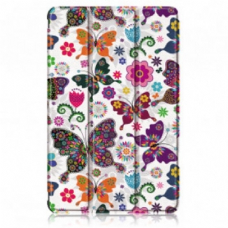 Capa De Celular Para Huawei MatePad New Borboletas E Flores Retrô Aprimoradas