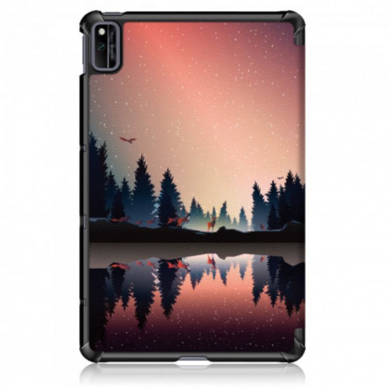 Capa De Celular Para Huawei MatePad New Floresta Reforçada