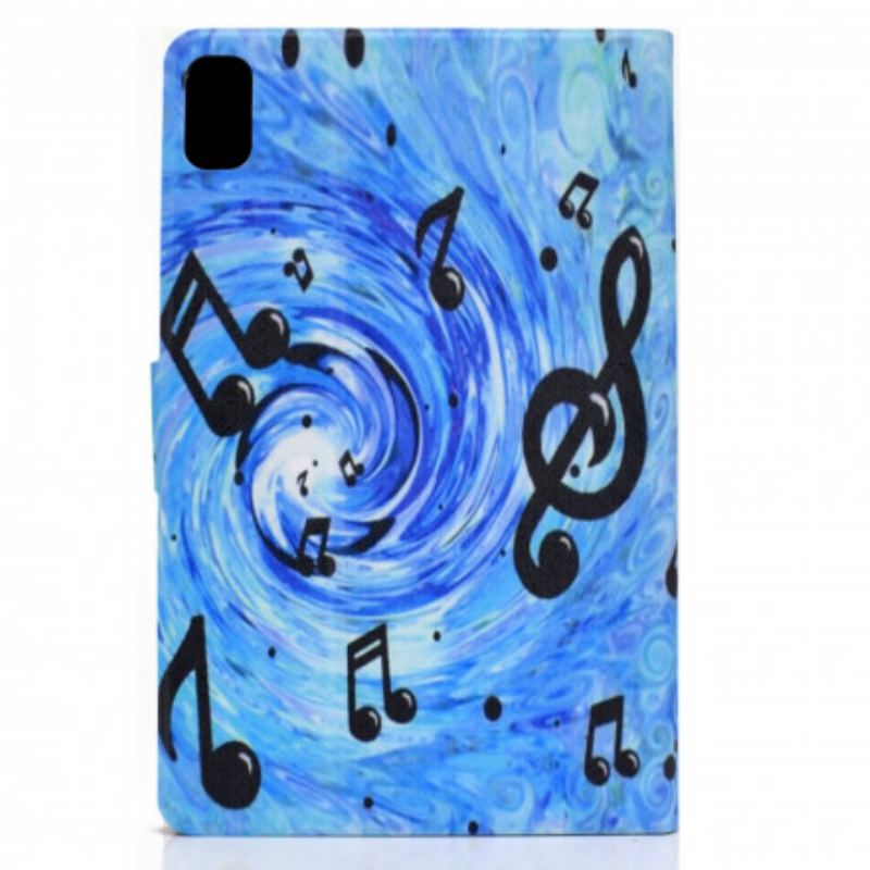 Capa Em Pele Para Huawei MatePad New Notas Musicais