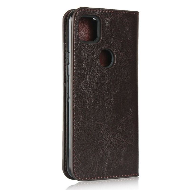 Capa De Celular Para Google Pixel 4A Flip Couro Legitimo