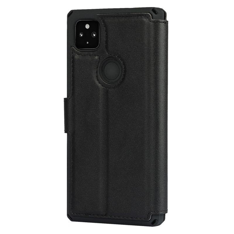 Capa De Couro Para Google Pixel 4A De Cordão Pulseira De Couro Falso