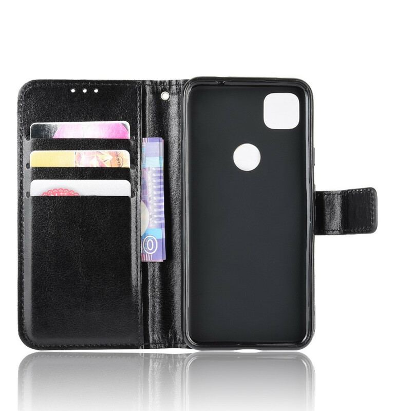 Capa Em Pele Para Google Pixel 4A Couro Falso Chamativo