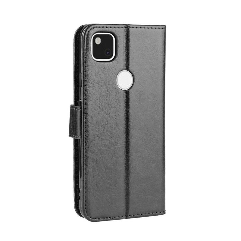 Capa Em Pele Para Google Pixel 4A Couro Falso Chamativo