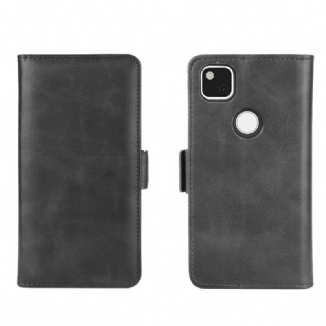 Capa Flip Para Google Pixel 4A De Couro Aba Dupla