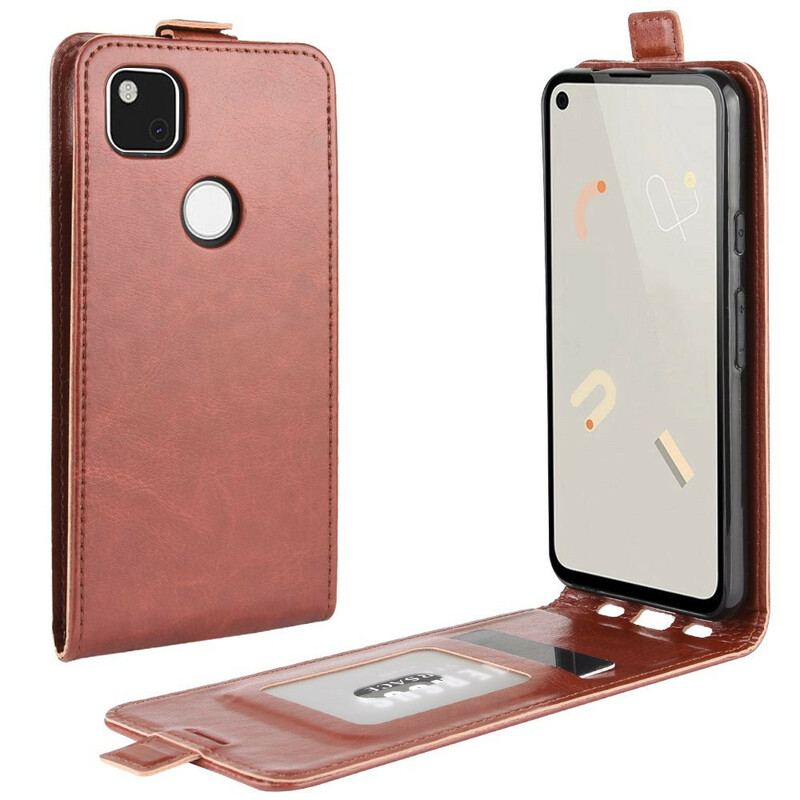 Capa Flip Para Google Pixel 4A De Couro Dobrável