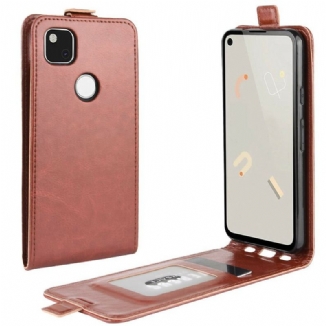 Capa Flip Para Google Pixel 4A De Couro Dobrável