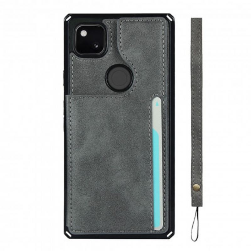 Capa Para Google Pixel 4A Suporte Para Cartão E Cordão