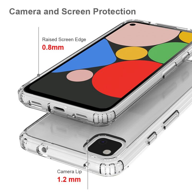 Capa Para Google Pixel 4A Transparente E Acrílico