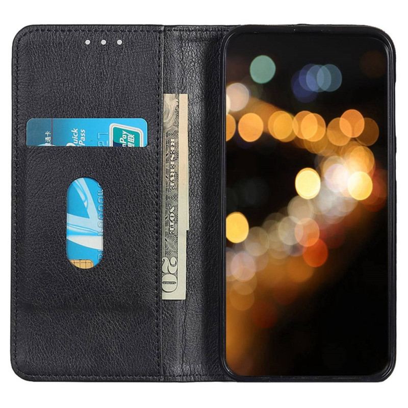 Capa De Celular Para Samsung Galaxy M13 Flip Couro Rachado De Lichia