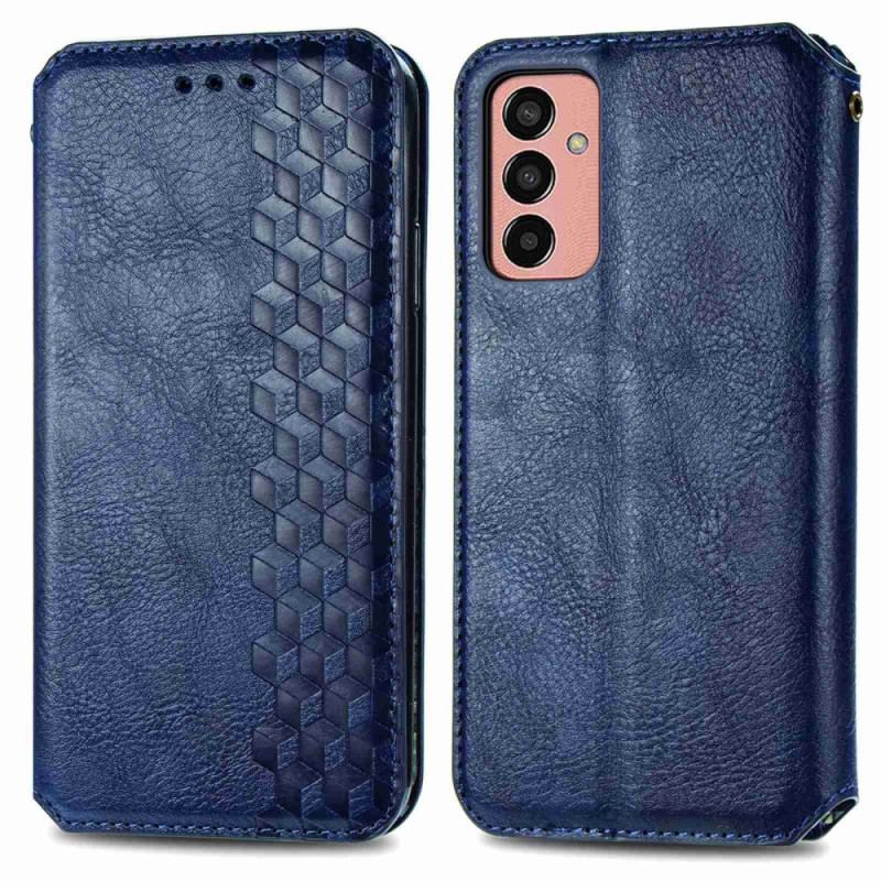 Capa De Celular Para Samsung Galaxy M13 Flip Padrão De Efeito De Couro