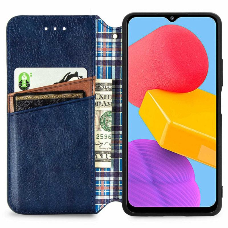 Capa De Celular Para Samsung Galaxy M13 Flip Padrão De Efeito De Couro