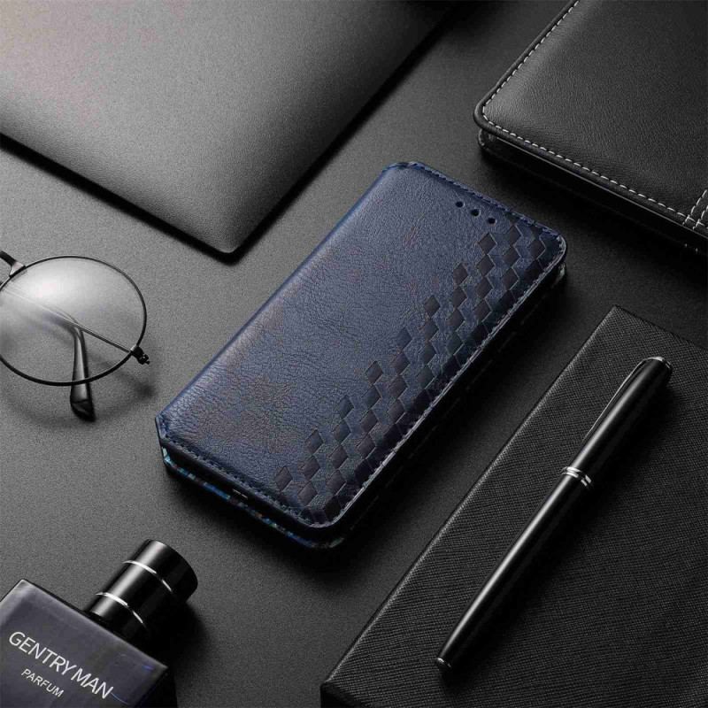 Capa De Celular Para Samsung Galaxy M13 Flip Padrão De Efeito De Couro