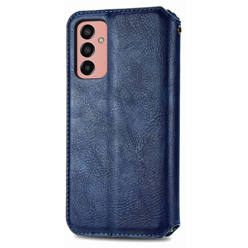 Capa De Celular Para Samsung Galaxy M13 Flip Padrão De Efeito De Couro