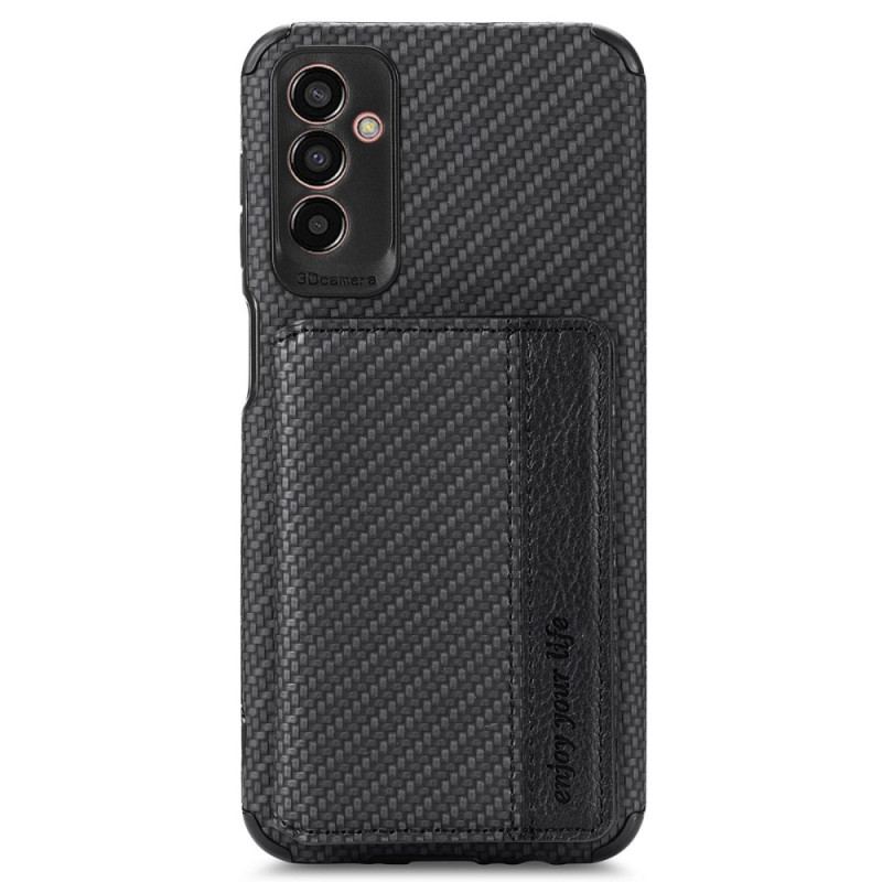 Capa De Celular Para Samsung Galaxy M13 Capa Tipo Carteira Fibra De Carbono E Carteira Magnética