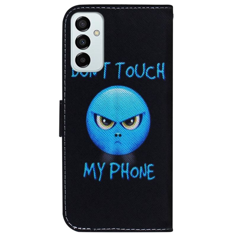 Capa De Couro Para Samsung Galaxy M13 De Cordão Cordão Emoji Telefone